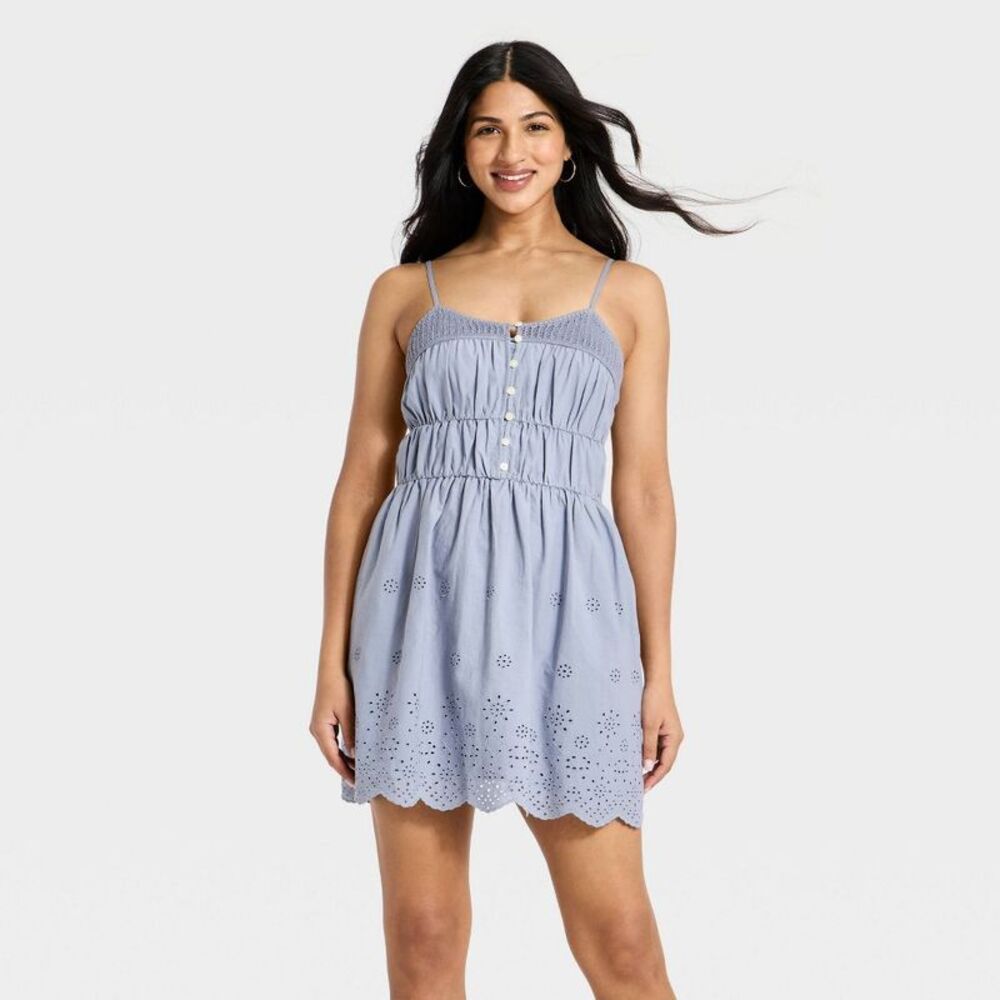 Universal Thread - Women's Crochet Mini Sundress - Universal Thread B Blue